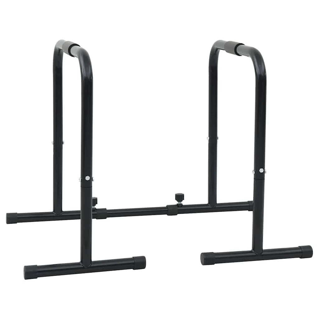 Black Dip Bar – 116 x 66 x 74.5 cm Powder-Coated Steel for Home Gym & Bodyweight Training
