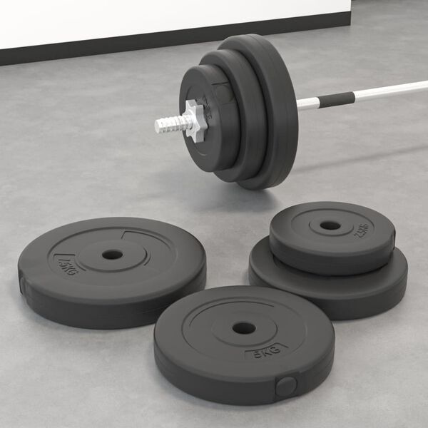 30 kg Weight Plates Set – 6 Piece Concrete Weight Plates for Home Gym & Strength Training